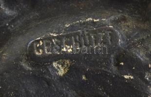 2 db fém gyertyatartó, jelzett, m: 19 cm