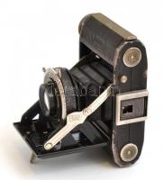 Zeiss Ikonta Compur Rapid fényképezőgép, bőr tokkal, kopottas állapotban