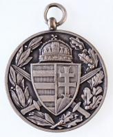 1929. "Magyar Háborús Emlékérem kardokkal, sisakkal" ezüstözött Br kitüntetés mellszalag n...