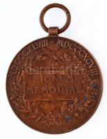 1898. "Jubileumi Emlékérem Fegyveres Erő Számára / Signum memoriae (AVSTR)" Br kitüntetés ...