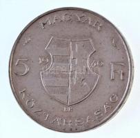 1946. 5Ft Ag "vastag Kossuth" fordított peremirat T:1- kis patina Adamo F8