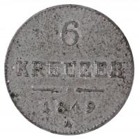 Ausztria 1849A 6kr Ag T:2,2- Austria 1849A 6 Kreuzer Ag C:XF,VF Krause KM#2200