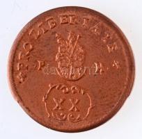 DN " Magyarok Kincstára - II. Rákóczi Ferenc 20 Poltura" Br emlékérem tanúsítvánnyal (20mm...