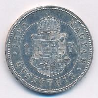 1883KB 1Ft Ag "Ferenc József / Barokk címer" T:2 Adamo M15