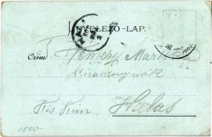 Kiscell, Celldömölk; vasútállomás, templom, főtér, kiadják a Pick Testvérek; Art Nouveau, floral sil...