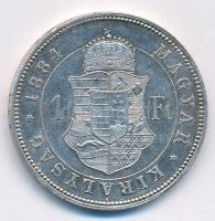 1884KB 1Ft Ag "Ferenc József / Barokk címer" T:2 karc Adamo M15