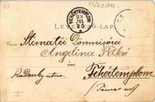 1899 Kisbér, Wenckheim-emlék, Római katolikus templom, Kozma-emlék, Pokol-domb, Törzsmén istálló. Ca...