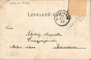 1899 Keszthely, Balatoni park, Fő utca, fürdőház, Festetics palota, Gazdasági tanintézet, Kovács Mór...