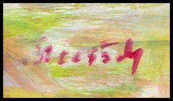 Szecsödy jelzéssel: Erdei séta. Vegyes technika, karton, 20x14,5 cm