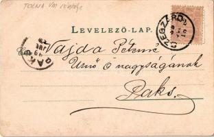 1899 Szekszárd, Garay tér, Törvényszéki épület, Gimnázium, Széchenyi utca. Kapható Báter Jánosnál, f...