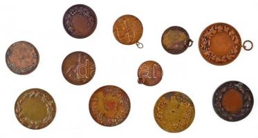 11db vegyes Br sportérem, benne: 1933. Nemzeti Józsefvárosi TC sportérem "N.J.T.C. 1933.VI.4-5....