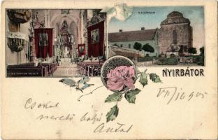 1905 Nyírbátor, Római katolikus templom, belső. Art Nouveau, floral