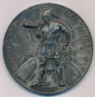 Berán Lajos (1882-1943) 1926. Országos Testnevelési Tanács ezüstözött Br érem eredeti, sérült dísztokban (60mm) T:2