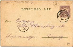 1900 Nagycenk, Széchenyi szobor, Iskola, Kastély, Templom, Vasútállomás, Cukorgyár, Soproni utca. Sc...