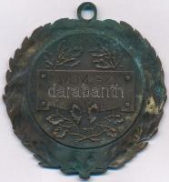 1950. "MMSZ (Magyar Motorsport Szövetség) I." Br fülezett sportérem (56x60mm), T:2 patina