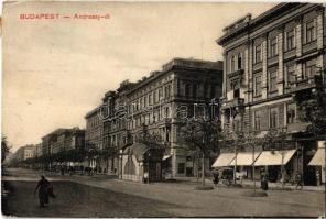 1911 Budapest VI. Andrássy út, Szőke üzlete, kioszk