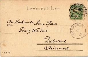 1905 Budapest I. Királyi várpalota a Tabánról nézve