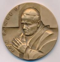 Lengyelország 1983. "II. János Pál pápa" Br. emlékérem dísztokban T:1  Poland 1983. "Pope John Paul II" Br. medallion in case C:Unc