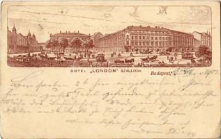 1903 Budapest VI. London szálloda a Váci körúton (ma Bajcsy-Zsilinszky út). Czettel és Deutsch (EK)