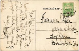 1914 Szombathely, városháza, villamos Engel szappangyáros és Velma Suchard csokoládé fondant reklámm...