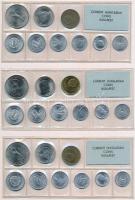 1971-1977. 2f-10Ft (9xklf *7) érmés forgalmi sor fóliatokban T:1 Adamo FO4