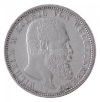 Német Államok / Württemberg 1899F 2M Ag "II. Vilmos" Freudenstadt (11,08g) T:2,2- / German States / Wurttemberg 1899F 2 Mark Ag "Wilhelm II" Freudenstadt (11,08g) C:XF,VF Krause KM# 631