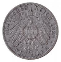 Német Államok / Württemberg 1899F 2M Ag "II. Vilmos" Freudenstadt (11,08g) T:2,2- / German...