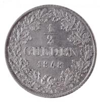 Német Államok / Württemberg 1848. 1/2G Ag "Vilmos" Stuttgart (5,25g) T:2,2- / German State...