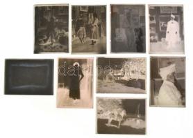 cca 1946 Tiszavölgyi József (1909-?) budapesti fotóriporter hagyatékából 9 db vintage üveglemez negatív, 6x9 cm