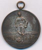 1929. MOVE Labdarúgó Szövetség / II. oszt. bajnok 1928/29. fülezett, ezüstözött Br díjérem (37mm) T:2-