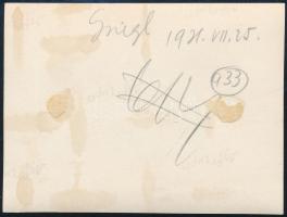 1931 Kinszki Imre (1901-1945) budapesti fotóművész hagyatékából, a szerző által feliratozott, vintag...