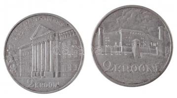 Észtország 1930. 2K Ag "Toompea erőd Tallinnban" + 1932. 2K Ag "Tartui Egyetem 300. é...