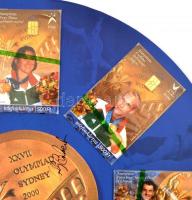 8 db telefonkártya a 2000-es Sidney nyári olimpia magyar aranyérmeseivel, többek közt Nagy Tímea, Ko...