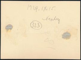 1929 Kinszki Imre (1901-1945) budapesti fotóművész hagyatékából, a szerző által feliratozott, vintag...