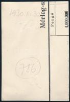 1930 Kinszki Imre (1901-1945) budapesti fotóművész hagyatékából, a szerző által feliratozott, vintag...