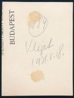 1931 Kinszki Imre (1901-1945) budapesti fotóművész hagyatékából, a szerző által feliratozott, vintag...