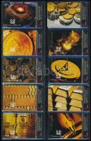 1996 12 db telefonkártya K&H Bank arany, hátoldalán Magyar Hírlap nyereményjátékkal, megjelent 10.000 darabban, berakóban