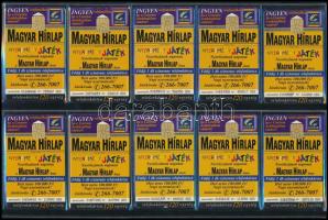 1996 12 db telefonkártya K&H Bank "arany", hátoldalán Magyar Hírlap nyereményjátékkal,...