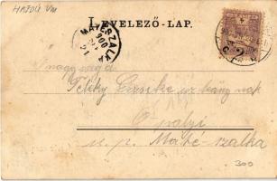 1900 Debrecen, Piac utca, városi vasút, Frohner szálloda, Karancsy Zs. üzlete. Telegdi K. Lajos utód...