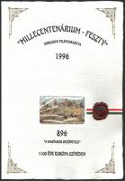 Millecentenárium - Feszty: Jubileumi telefonkártya 1996. Használatlan, limitált kiadású telefonkártya. Bontatlan exkluzív, merített papíros, pecsételt tartóban. Jó állapotban