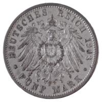 Német Államok / Baden 1903G 5M Ag "I. Frigyes" Stuttgart (27,74g) T:2- kis ph. / German St...
