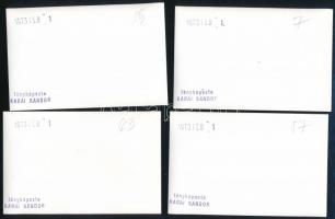 1973 Speciális járművek a metró üzemfenntartás flottájából, 8 db jelzett és datált vintage fotó, 9x1...