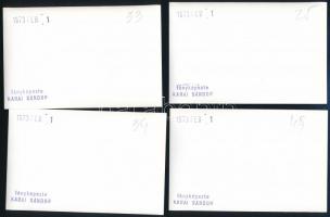 1973 Speciális járművek a metró üzemfenntartás flottájából, 8 db jelzett és datált vintage fotó, 9x1...