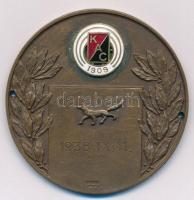 1938. KAC (Kispesti Athletikai Club) 1938. IX. 11. Br díjérem zománcozott KAC címerrel, BERÁN N BPEST gyártói jelzés (60x40mm) T:2