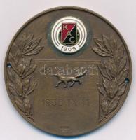 1938. "KAC (Kispesti Athletikai Club) 1938. IX. 11." Br díjérem zománcozott KAC címerrel, "BERÁN N BPEST" gyártói jelzés (60x40mm) T:2