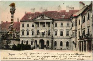 1906 Sopron, megyeház, Szentháromság szobor. Kummert L. utóda (EK)