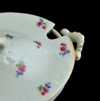 H&C Chodau tálaló szett. 3 db, gépi festés, jelzett, kopott