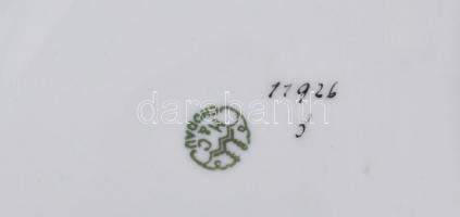 H&C Chodau tálaló szett. 3 db, gépi festés, jelzett, kopott