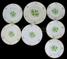 Hollóházi hiányos étkészlet. Matricás, kis kopással.