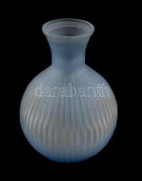 Üveg váza, optis üveg, savmart, m: 13 cm